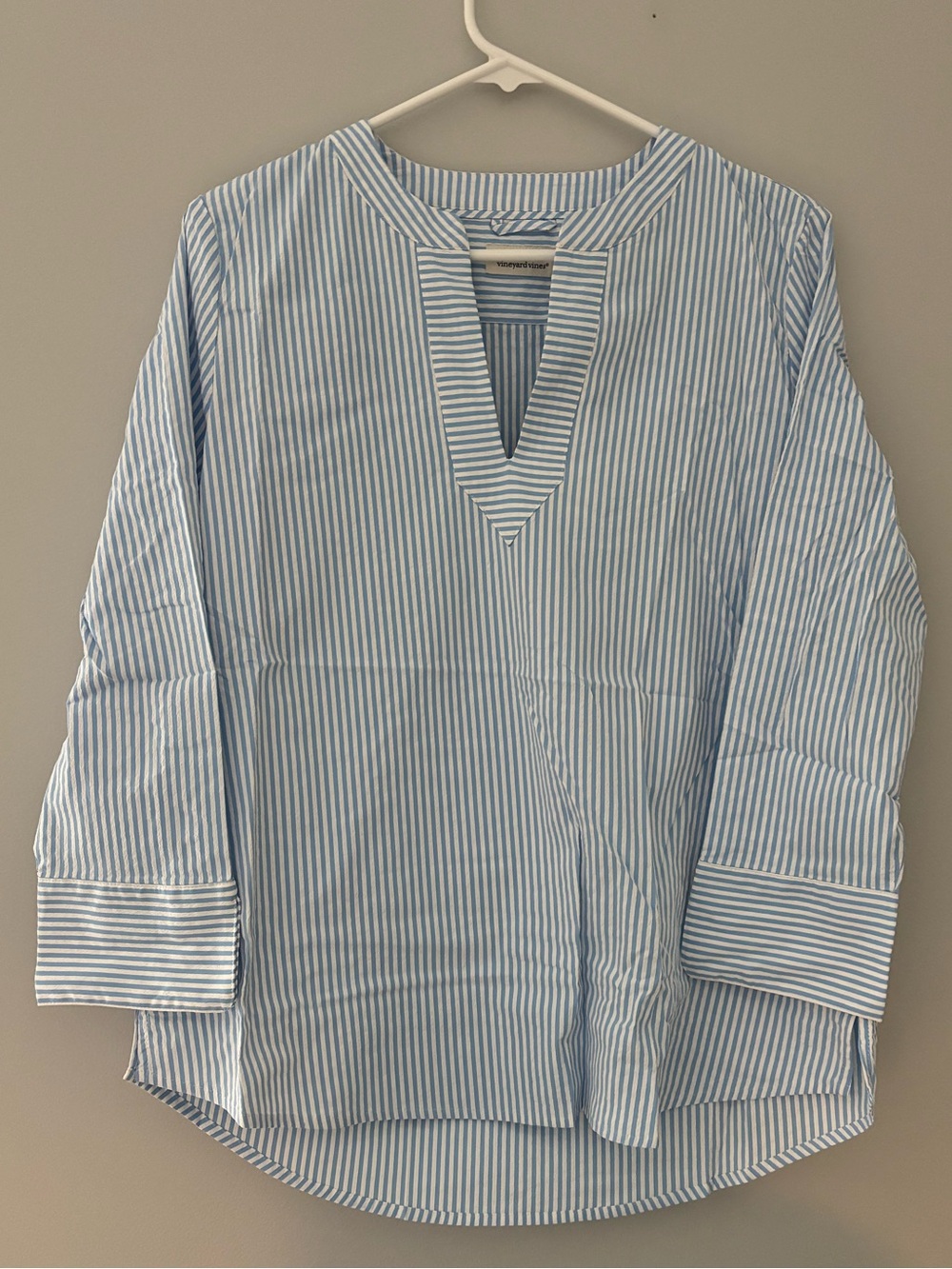 NWT Vineyard Vines Women’s Blue & White Striped Cotton Tunic Shirt